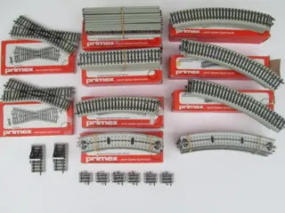 Primex H0 - 5059/5070/5085 - Rails - Elektromagnetische wissels met uitbreiding M Rails