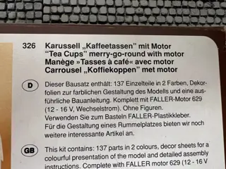 Faller H0 - 326 - Landschap - Carrousel "Koffiekoppen"