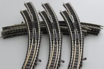Fleischmann N - Rails - 6 Gebogen wissels en 40 rails