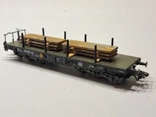 Märklin H0 - Goederenwagon - 3x 6-assige zwaar transport wagon met lading echt ijzeren staalplaten - DB