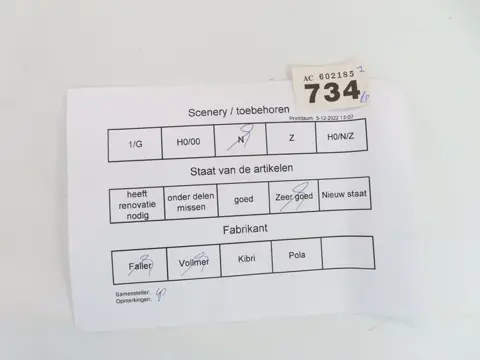 Faller, Vollmer N - 2116 - Landschap - Partij Spoorbaan gebouwen, waaronder 3 Stations