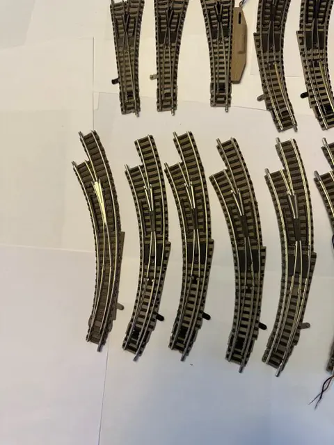 Fleischmann N - 9142L/9142R/9172/9171 - Rails - 13 Elektrische & manuele wissels