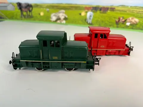 Fleischmann, Jouef H0 - 1306/8531/8529 - Diesellocomotief - 4 diverse locomotieven - DB, SNCF