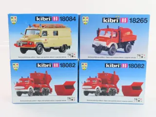 Kibri H0 - 18082/18084/18265 - Landschap - 4 kits van randweervoertuigen