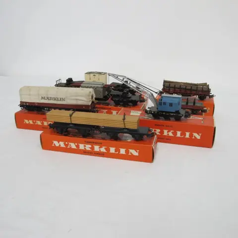 Märklin H0 - 4618/4617/4611/4517/4512/4503/4608 - Goederenwagon - 7 Goederenwagons - DB