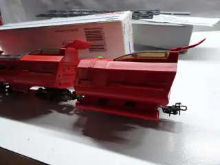 Märklin H0 - uit set 2501/2001/2006 - Rails, Stoomlocomotief, Toebehoren - Alpha lok, 2 wagens en rails