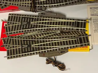 Fleischmann H0 - 6141/-43/6441 - Rails - Standaardwissels / bochtwissels met elektrische aandrijving