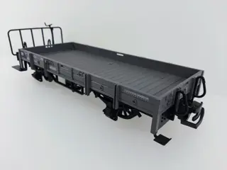 LGB G - 4023 - Goederenwagon - 2-assige Lageboordwagen 423 X05, met balkon - RhB