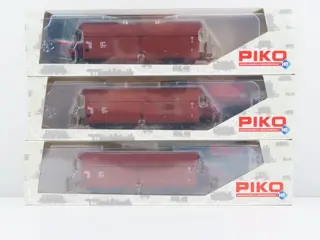 Piko H0 - 54249 - Goederenwagon - 3x vierassige kolentransportwagons - DR (DDR)