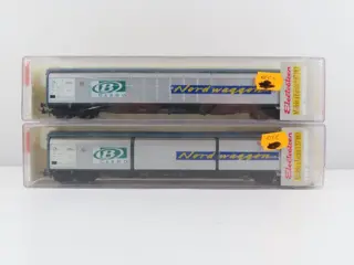 Electrotren H0 - 9612K - Goederenwagon - 2x 4 assige Habins Nordwagon - DB Cargo