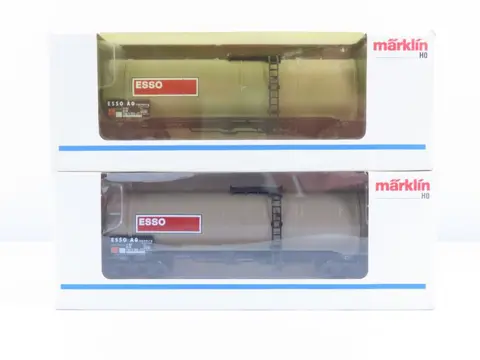 Märklin H0 - 4754 - Goederenwagon - 2 Vier-assige ketelwagens 'Esso' - DB