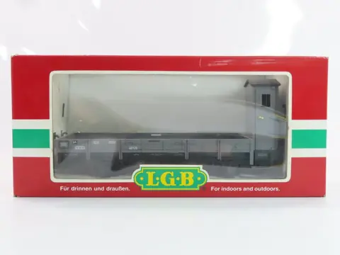 LGB G - 40120 - Goederenwagon - Twee-assige open hoge bakwagen met remhuisje