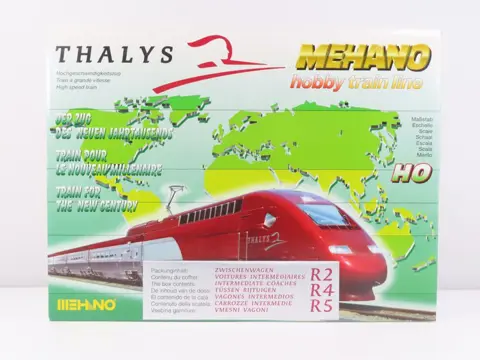 Mehano H0 - T678 - Passagiersrijtuigen set - 3-delige uitbreidingsset "Thalys" met Bar rijtuig - Thalys International
