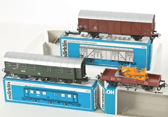 Märklin H0 - 4074/4432/4700/4698/4415/4080/4663 - Goederenwagon - 9 goederenwagens - DB