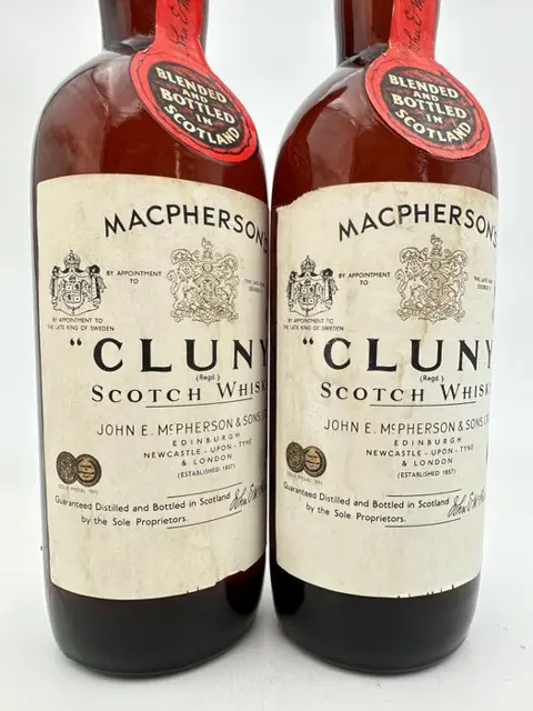 Cluny 12 years old Macpherson’s By Appointment To The Late King George V - b. Jaren 1960 - 75cl - 2 flessen