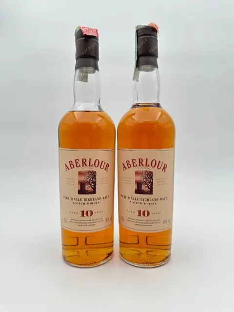 Aberlour 10 years old - Original bottling - b. Jaren 1990 - 70cl - 2 flessen