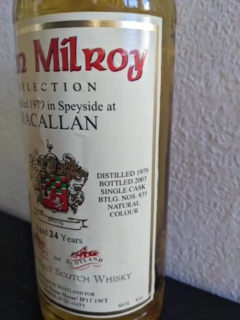 Macallan 1979 24 years old Cask no. 835 - John Milroy - b. 2003 - 70cl