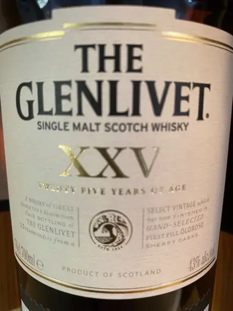 Glenlivet 25 years old XXV Batch No. 1117D - Original bottling - 70cl