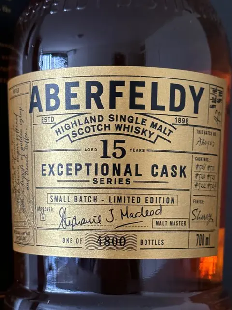 Aberfeldy 15 years old Exceptional Cask - Original bottling - 70cl