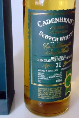 Glen Grant 1993 21 years old Authentic Collection Cask Strength - Cadenhead's - b. 2014 - 70cl