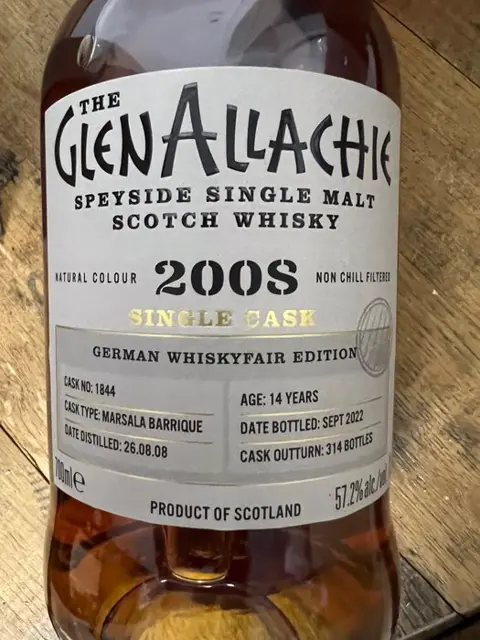 Glenallachie 2008 14 years old Single Cask no. 1844 - Original bottling - 700ml