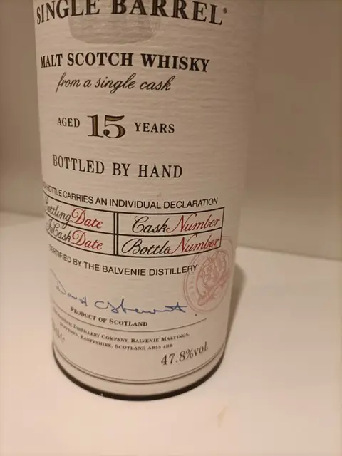 Balvenie 1990 15 years old Single Barrel - Cask no. 11231 - Original bottling - b. 2005 - 70cl