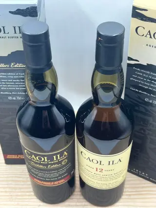 Caol Ila The Distillers Edition & 12 years old - Original bottling - 70cl - 2 flessen