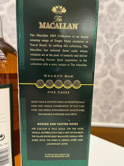 Macallan Select Oak - Original bottling - 1,0 Liter
