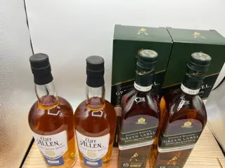 2 x Cliff Allen Premium + 2 x Johnnie Walker 15yo Green Label - 70cl - 4 flessen