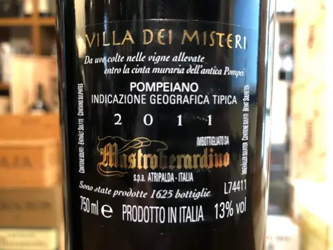 2011 Mastroberardino Pompei Villa dei Misteri - Campania Pompeiano - 2 Flessen (0.75 liter)