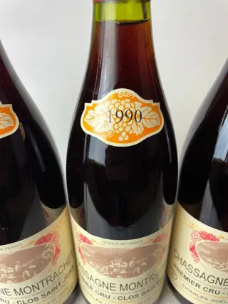 1990 Chassagne Montrachet 1° Cru "Clos Saint Jean" - Charles Noëllat - Bourgondië - 3 Fles (0,75 liter)