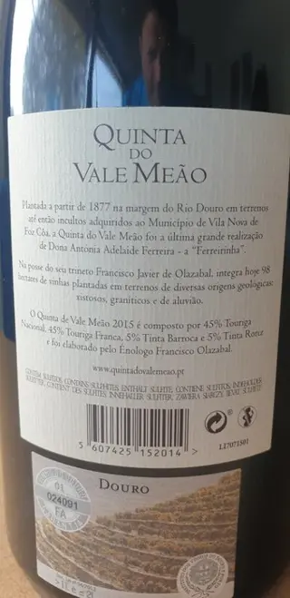 2015 Quinta do Vale Meão Tinto - Douro - 1 Magnum (1,5 L)