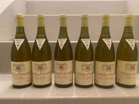 1993 Chateau de Fonsalette Blanc Reserve - Côtes-du-rhône - 6 Flessen (0.75 liter)