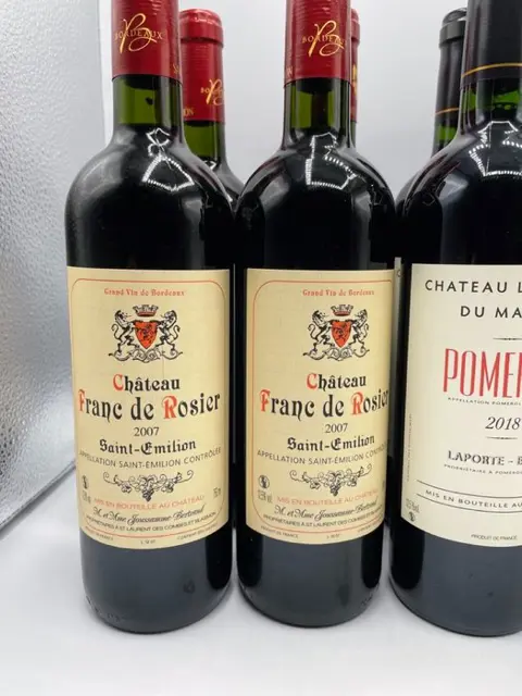 2007 x 4 Château Franc de Rosier, 2018 x 4 Château La Fleur du Mayne & 2014 x4 Château Champs des Sables - Bordeaux - 12 Fles (0,75 liter)