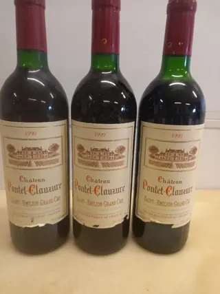 1990 Château Pontet -Clauzure - Saint-Emilion Grand Cru - 3 Flessen (0.75 liter)