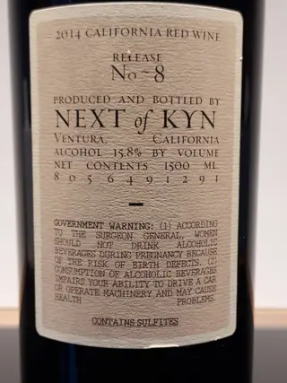 2014 Sine Qua Non Cumulus Vineyard 'Next of Kyn' - Central Coast - 1 Magnum (1,5 L)