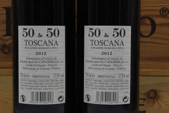 2012 Capannelle & Avignonesi, 50&50 - Toscana IGT - 2 Flessen (0.75 liter)
