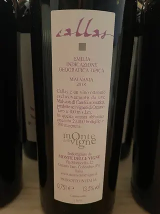 2018 Monte delle Vigne 'Callas' - Emilia-Romagna - 12 Flessen (0.75 liter)