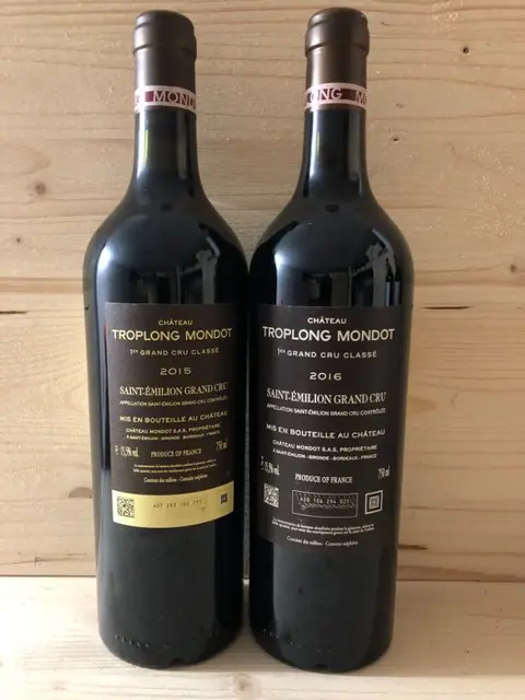 2015 & 2016 Chateau Troplong Mondot - Saint-Emilion 1er Grand Cru Classé B - 2 Flessen (0.75 liter)