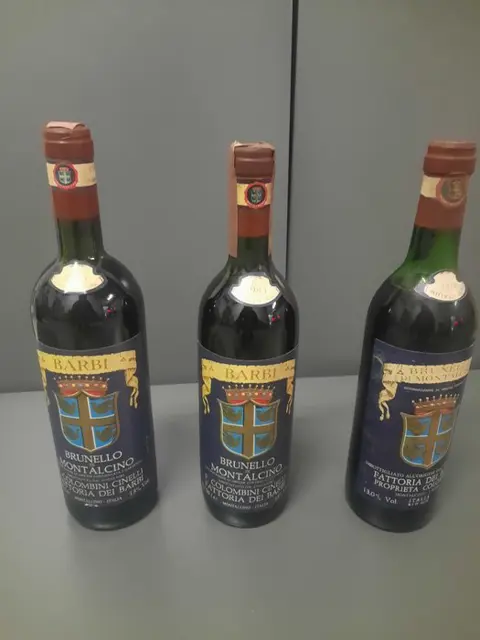 1978 , 1983 & 1985 Barbi - Brunello di Montalcino - 3 Flessen (0.75 liter)