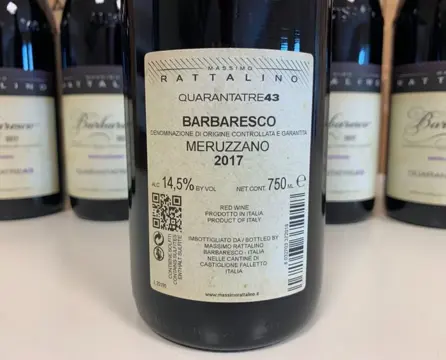 2017 Massimo Rattalino Meruzzano "Selezione 43" - Barbaresco - 6 Flessen (0.75 liter)