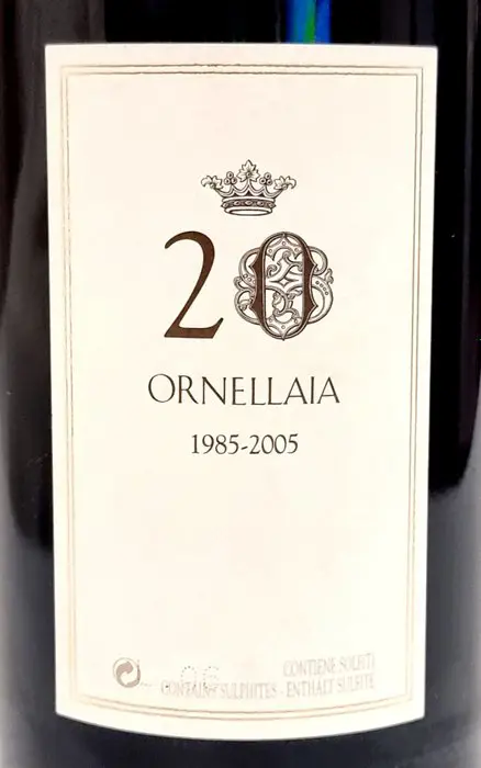 2005 Tenuta dell'Ornellaia, Ornellaia, 20' Anniversary - Bolgheri Superiore - 1 Fles (0,75 liter)