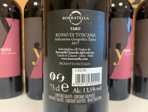2017 Borratella - "Yaro" - Toscana IGT - 6 Flessen (0.75 liter)