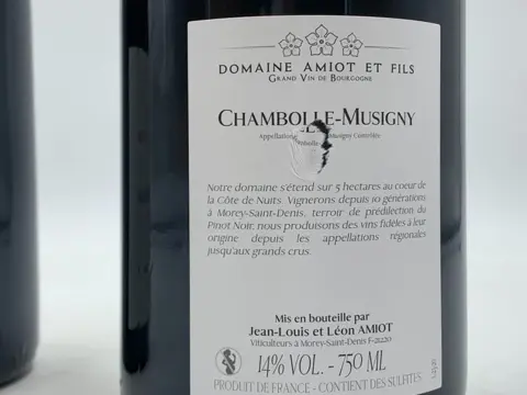 2020 Domaine Amiot & Fils - Chambolle Musigny - 2 Flessen (0.75 liter)