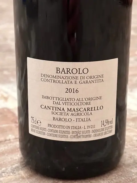2016 Bartolo Mascarello - Barolo - 1 Fles (0,75 liter)