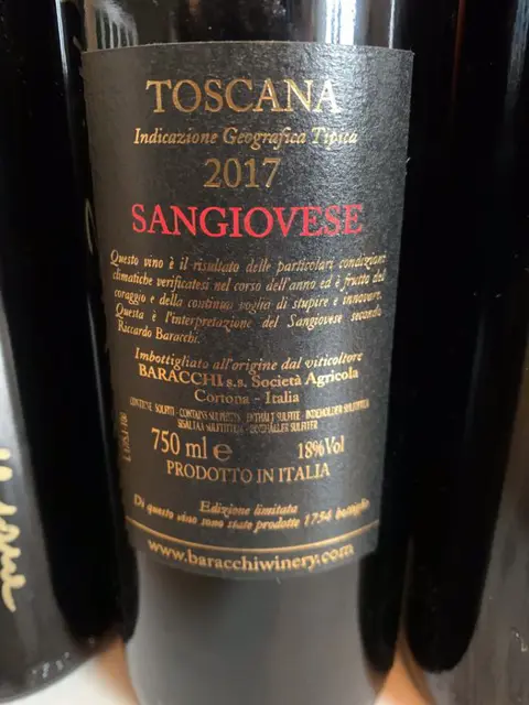 2017 Baracchi Cortona Sangiosone Il Mio - Toscana IGT - 3 Flessen (0.75 liter)