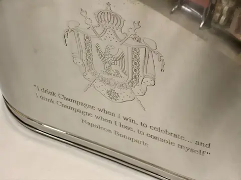 XXL Champagne Cooler with Quotes of Lily Bollinger and Napoleon Bonaparte - fits 12 bottles - Champagne
