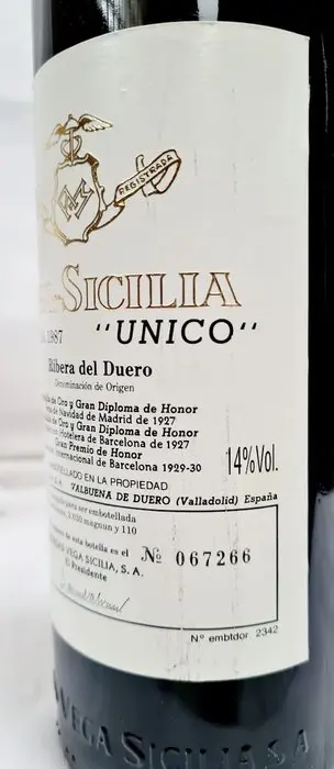 1987 Vega Sicilia Único - Ribera del Duero Gran Reserva - 1 Fles (0,75 liter)
