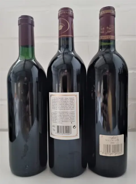 2003 Château Camensac, 2000 Château Malescasse & 1985 Château Caroline - Bordeaux - 3 Flessen (0.75 liter)