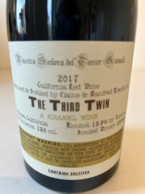 2017 Sine Qua Non The Third Twin - Californië - 1 Fles (0,75 liter)